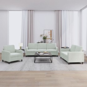 Juego de sofás 3 piezas terciopelo gris claro de , Sofás - Ref: Foro24-3201934, Precio: 552,61 €, Descuento: %