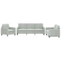 Juego de sofás 3 piezas terciopelo gris claro de , Sofás - Ref: Foro24-3201934, Precio: 552,61 €, Descuento: %