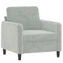 Light gray velvet 3-piece sofa set by , Sofas - Ref: Foro24-3201934, Price: 562,17 €, Discount: %