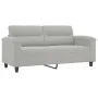 Sofa set with cushions 2 pieces light gray microfiber fabric by , Sofas - Ref: Foro24-3202315, Price: 450,30 €, Discount: %