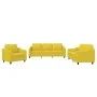 Sofa set with cushions 3 pieces light yellow fabric by , Sofas - Ref: Foro24-3201775, Price: 555,77 €, Discount: %