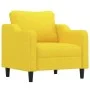 Sofa set with cushions 3 pieces light yellow fabric by , Sofas - Ref: Foro24-3201775, Price: 555,77 €, Discount: %