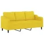 Sofa set with cushions 3 pieces light yellow fabric by , Sofas - Ref: Foro24-3201775, Price: 555,77 €, Discount: %