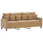 Dreiteilige Sofagarnitur aus braunem Samt mit Kissen von , Sofas - Ref: Foro24-3201737, Preis: 509,86 €, Rabatt: %