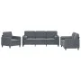 Dark gray velvet 3-piece sofa set with cushions by , Sofas - Ref: Foro24-3201955, Price: 630,46 €, Discount: %
