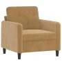 Brown velvet 3-piece sofa set by , Sofas - Ref: Foro24-3201941, Price: 612,30 €, Discount: %