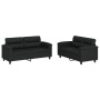 2-piece black synthetic leather sofa set with cushions by , Sofas - Ref: Foro24-3202362, Price: 420,72 €, Discount: %