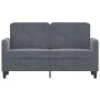 Dunkelgraues 2-Sitzer-Sofa aus Samt, 120 cm von , Sofas - Ref: Foro24-359433, Preis: 202,60 €, Rabatt: %