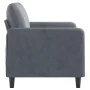 Dunkelgraues 2-Sitzer-Sofa aus Samt, 120 cm von , Sofas - Ref: Foro24-359433, Preis: 202,60 €, Rabatt: %
