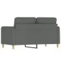 2-seater sofa in dark gray fabric 120 cm by , Sofas - Ref: Foro24-359471, Price: 235,90 €, Discount: %
