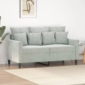2 seater light gray velvet sofa 120 cm by , Sofas - Ref: Foro24-359293, Price: 247,80 €, Discount: %