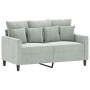 2-Sitzer-Sofa aus hellgrauem Samt, 120 cm von , Sofas - Ref: Foro24-359293, Preis: 198,29 €, Rabatt: %
