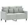 Sofá de 2 plazas de terciopelo gris claro 120 cm de , Sofás - Ref: Foro24-359293, Precio: 239,85 €, Descuento: %