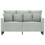 2-Sitzer-Sofa aus hellgrauem Samt, 120 cm von , Sofas - Ref: Foro24-359293, Preis: 198,29 €, Rabatt: %