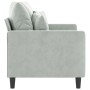 2-Sitzer-Sofa aus hellgrauem Samt, 120 cm von , Sofas - Ref: Foro24-359293, Preis: 198,29 €, Rabatt: %