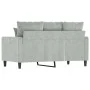 2 seater light gray velvet sofa 120 cm by , Sofas - Ref: Foro24-359293, Price: 239,85 €, Discount: %