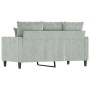 2-Sitzer-Sofa aus hellgrauem Samt, 120 cm von , Sofas - Ref: Foro24-359293, Preis: 198,29 €, Rabatt: %