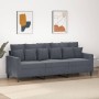 Dunkelgraues 3-Sitzer-Sofa aus Samt, 180 cm von , Sofas - Ref: Foro24-359314, Preis: 241,59 €, Rabatt: %