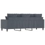 Dunkelgraues 3-Sitzer-Sofa aus Samt, 180 cm von , Sofas - Ref: Foro24-359314, Preis: 241,59 €, Rabatt: %