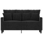 2-Sitzer-Sofa aus schwarzem Samt, 120 cm von , Sofas - Ref: Foro24-359298, Preis: 194,91 €, Rabatt: %