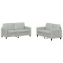 Light gray velvet 2-piece sofa set by , Sofas - Ref: Foro24-3201974, Price: 347,15 €, Discount: %
