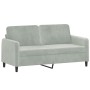 Light gray velvet 2-piece sofa set by , Sofas - Ref: Foro24-3201974, Price: 347,15 €, Discount: %