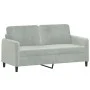 Zweiteilige Sofagarnitur aus hellgrauem Samt von , Sofas - Ref: Foro24-3201974, Preis: 342,74 €, Rabatt: %