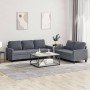 Dark gray velvet 2-piece sofa set with cushions by , Sofas - Ref: Foro24-3201517, Price: 477,48 €, Discount: %
