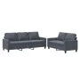 Dark gray velvet 2-piece sofa set with cushions by , Sofas - Ref: Foro24-3201517, Price: 497,39 €, Discount: %