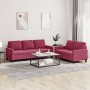 Sofa set with cushions 2 pieces red velvet by , Sofas - Ref: Foro24-3201520, Price: 444,78 €, Discount: %