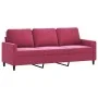 Sofa set with cushions 2 pieces red velvet by , Sofas - Ref: Foro24-3201520, Price: 430,14 €, Discount: %