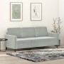 3-Sitzer-Sofa aus hellgrauem Samt, 180 cm von , Sofas - Ref: Foro24-359452, Preis: 242,29 €, Rabatt: %