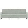 3-Sitzer-Sofa aus hellgrauem Samt, 180 cm von , Sofas - Ref: Foro24-359452, Preis: 242,29 €, Rabatt: %