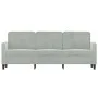 3-Sitzer-Sofa aus hellgrauem Samt, 180 cm von , Sofas - Ref: Foro24-359452, Preis: 258,83 €, Rabatt: %