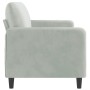 3-Sitzer-Sofa aus hellgrauem Samt, 180 cm von , Sofas - Ref: Foro24-359452, Preis: 242,29 €, Rabatt: %