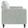3-Sitzer-Sofa aus hellgrauem Samt, 180 cm von , Sofas - Ref: Foro24-359452, Preis: 258,83 €, Rabatt: %