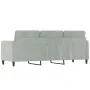 3-Sitzer-Sofa aus hellgrauem Samt, 180 cm von , Sofas - Ref: Foro24-359452, Preis: 258,83 €, Rabatt: %