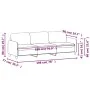 3-Sitzer-Sofa aus hellgrauem Samt, 180 cm von , Sofas - Ref: Foro24-359452, Preis: 258,83 €, Rabatt: %
