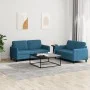 2-piece blue velvet sofa set by , Sofas - Ref: Foro24-3201983, Price: 477,74 €, Discount: %