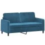 2-piece blue velvet sofa set by , Sofas - Ref: Foro24-3201983, Price: 477,74 €, Discount: %