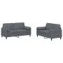 Dark gray velvet 2-piece sofa set with cushions by , Sofas - Ref: Foro24-3201995, Price: 412,28 €, Discount: %
