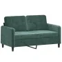 Zweiteilige Sofagarnitur aus dunkelgrünem Samt von , Sofas - Ref: Foro24-3201976, Preis: 457,27 €, Rabatt: %
