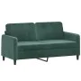 Zweiteilige Sofagarnitur aus dunkelgrünem Samt von , Sofas - Ref: Foro24-3201976, Preis: 457,27 €, Rabatt: %