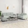 Juego de sofás 3 piezas terciopelo gris claro de , Sofás - Ref: Foro24-3202024, Precio: 477,88 €, Descuento: %
