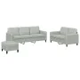 Dreiteilige Sofagarnitur aus hellgrauem Samt von , Sofas - Ref: Foro24-3202024, Preis: 477,07 €, Rabatt: %