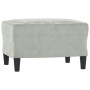 Dreiteilige Sofagarnitur aus hellgrauem Samt von , Sofas - Ref: Foro24-3202024, Preis: 469,42 €, Rabatt: %