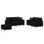 3-piece black fabric sofa set with cushions by , Sofas - Ref: Foro24-3202114, Price: 511,60 €, Discount: %
