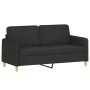 Sofagarnitur mit Kissen 3-teilig aus schwarzem Stoff von , Sofas - Ref: Foro24-3202114, Preis: 530,49 €, Rabatt: %
