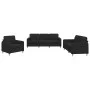 Sofagarnitur mit Kissen 3-teilig aus schwarzem Stoff von , Sofas - Ref: Foro24-3202058, Preis: 742,27 €, Rabatt: %