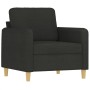 3-piece black fabric sofa set with cushions by , Sofas - Ref: Foro24-3202058, Price: 742,27 €, Discount: %